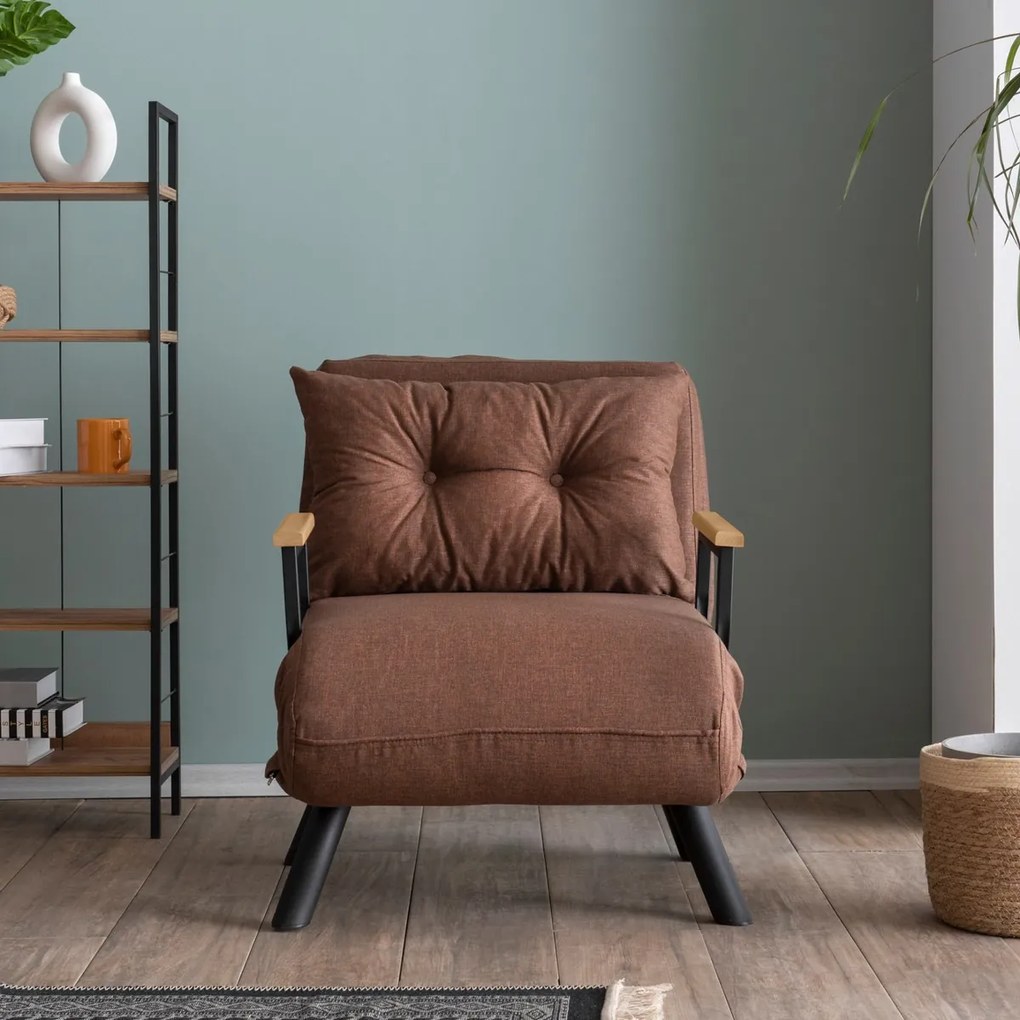 Fotoliu Sando Single Light Brown