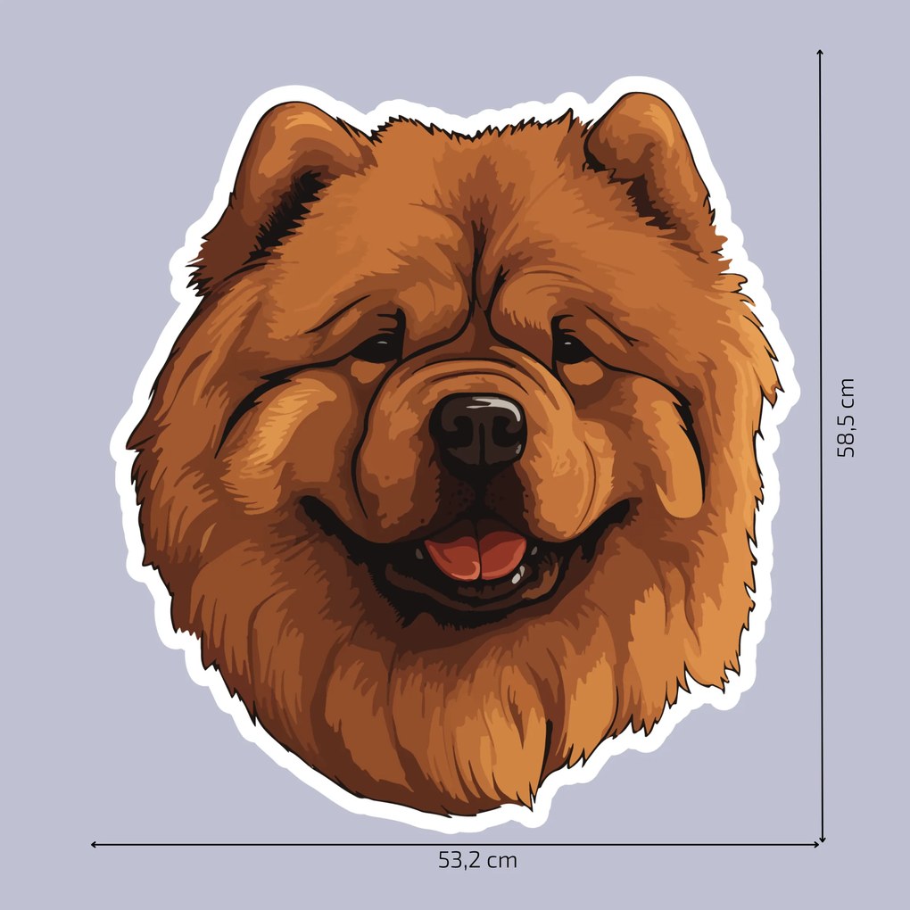 PIPPER. Autocolant Chow Chow mărimea: 15cm