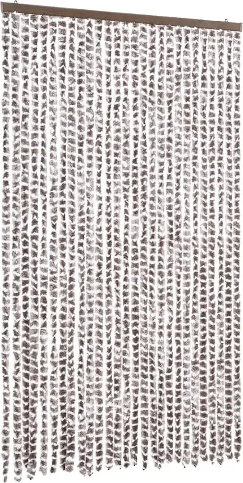 vidaXL Perdea pentru insecte, gri taupe și alb, 118x220 cm, chenille
