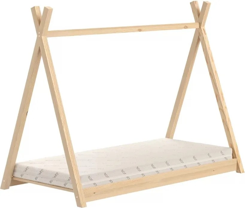 Pat copii Tipi 90x180 casă din lemn - pin