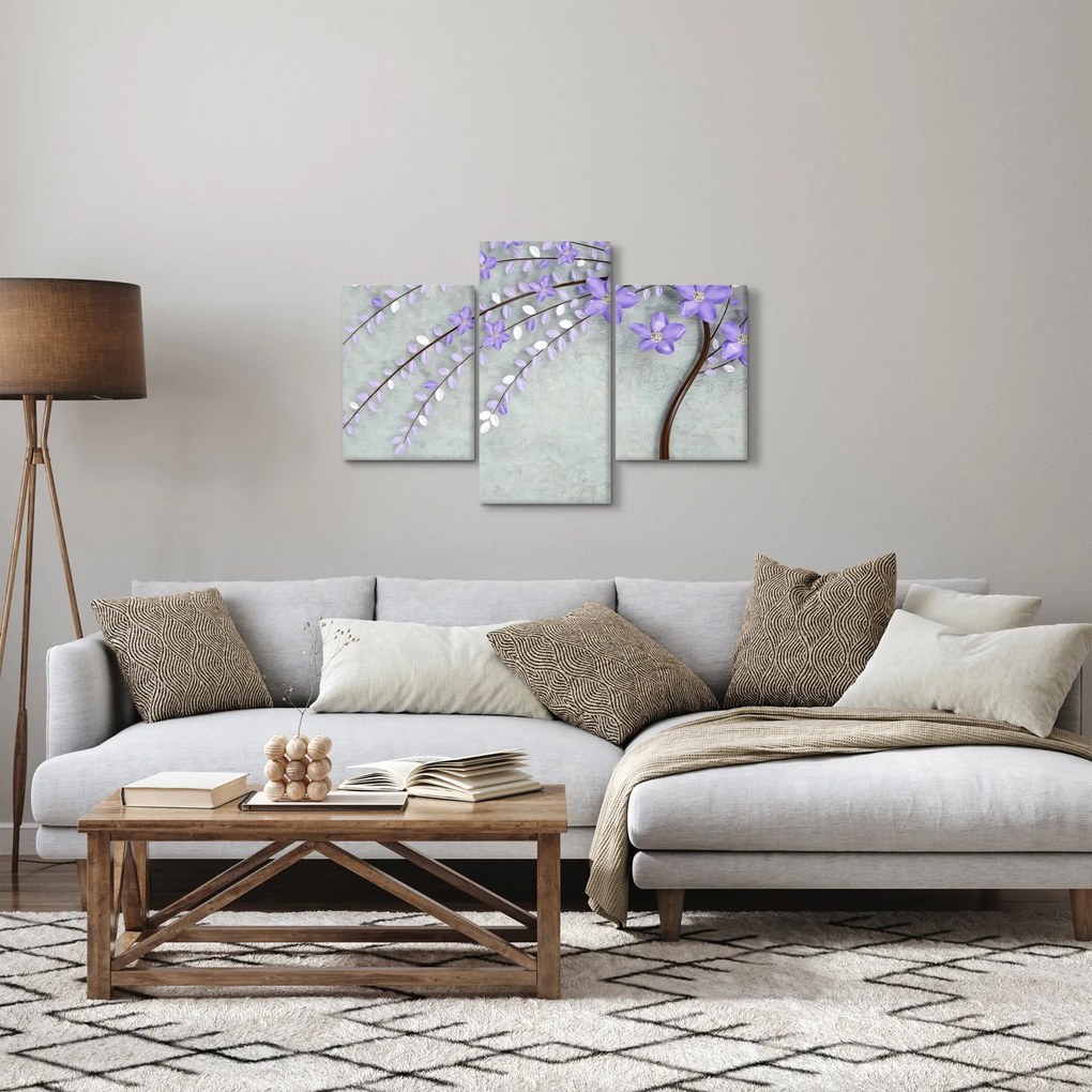 Tablou - ploaie violetă (90x60 cm)