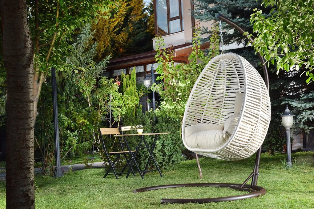 Scaun balansoar de grădină Finnikin (crem). 1082956