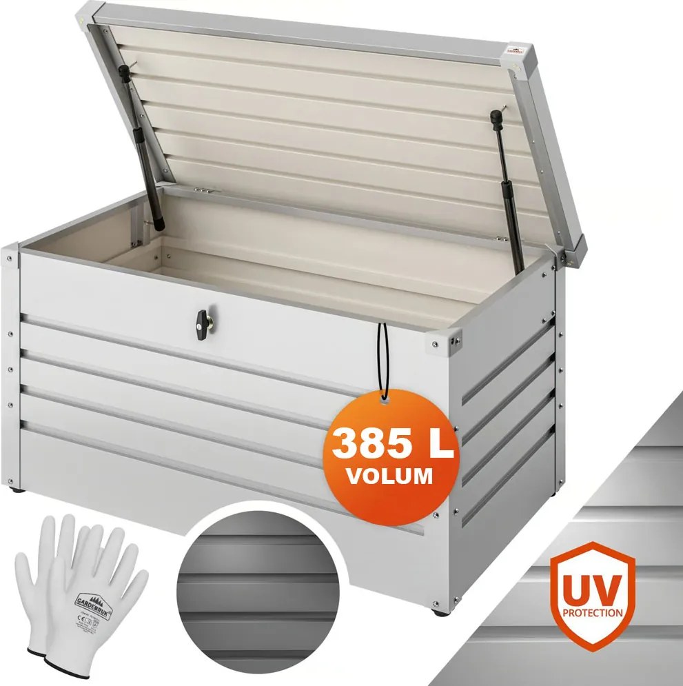 Cutie metalică de depozitare METALBOX, 385 l, 120×62×63cm, gri Gardebruk