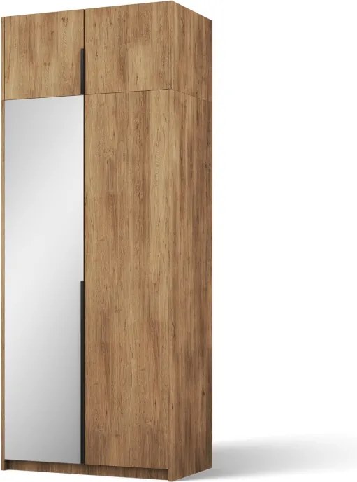 Dulap Alera II with top extension – Hinged – cu oglindă – 100x58x250 cm – Stejar Artisan – Alera II with top extension – Hinged Dulap – Varianta 2