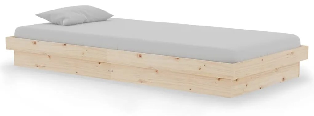819937 vidaXL Cadru de pat single, 90x190 cm, lemn masiv