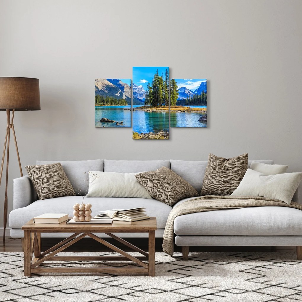 Tablou - Peisaj montan cu râu (90x60 cm)