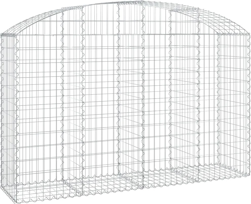 vidaXL Coș gabion arcuit 200x50x120/140 cm fier galvanizat