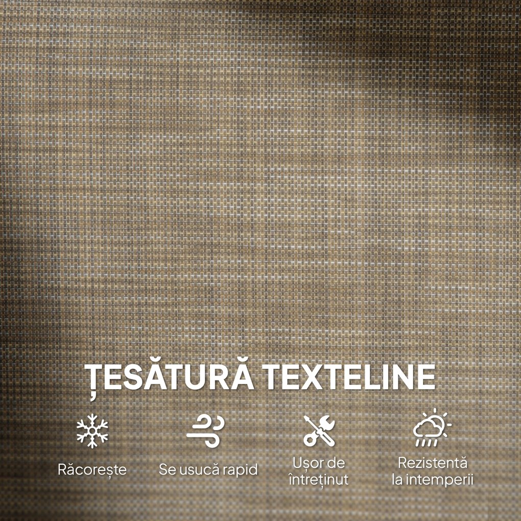 Outsunny Banca Tip Leagan 2 Locuri din Metal, Negru, 123x70x87 cm | Aosom Romania