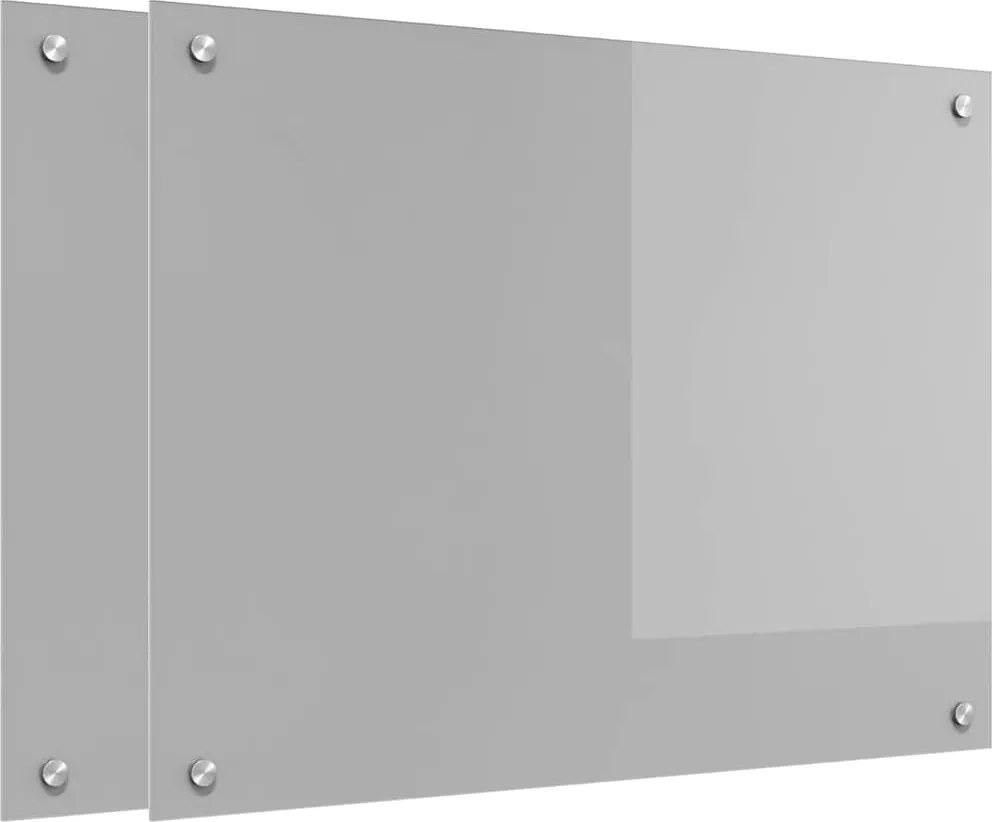 vidaXL Panou de bucătărie 2 pcs Gri deschis 80 x 60 cm