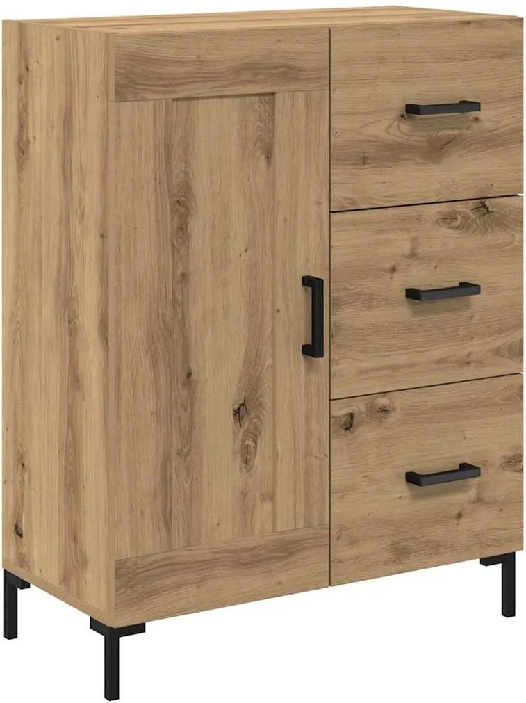 vidaXL Bufet stejar artizanal 69.5 x 34 x 90 cm Lemn compozit