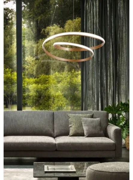 Redo 01-1796 - Lustră LED pe cablu TORSION LED/40W/230V, bronz