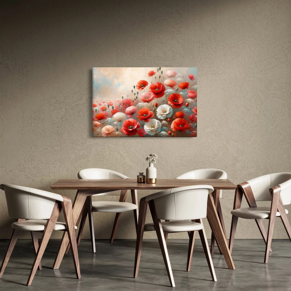 Tablou - Pictură cu maci (90x60 cm)