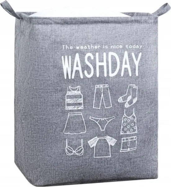 Cos pentru rufe cu snur WASHDAY 50x40x50 cm