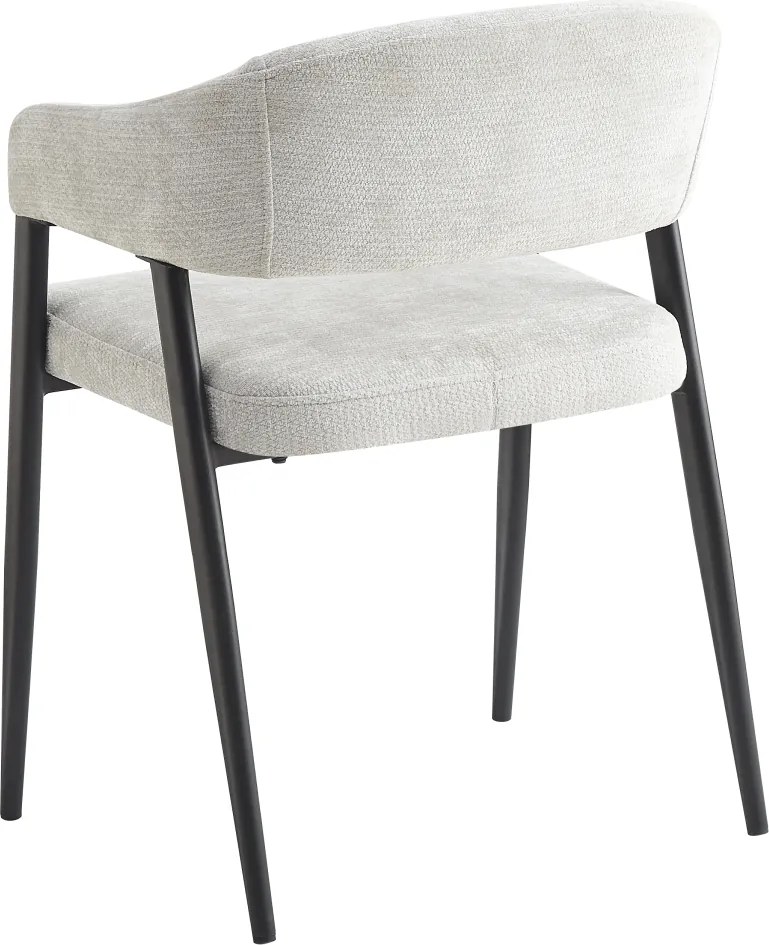 Fotoliu de sufragerie design, gri deschis/negru, NIZAR TYP 2