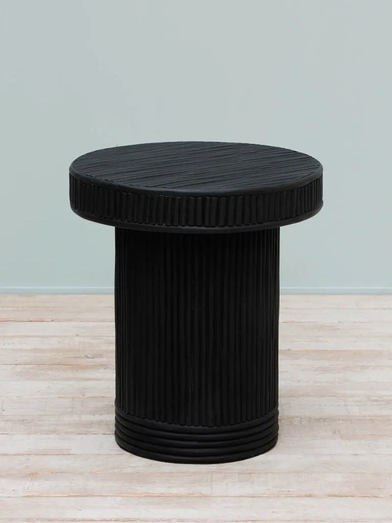 Masuta laterala, din rattan, black Barbade