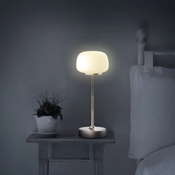 Lampă LED tactilă dimabilă de masă RIMINI LED/2W/5V USB 2000 mAh auriu/alb