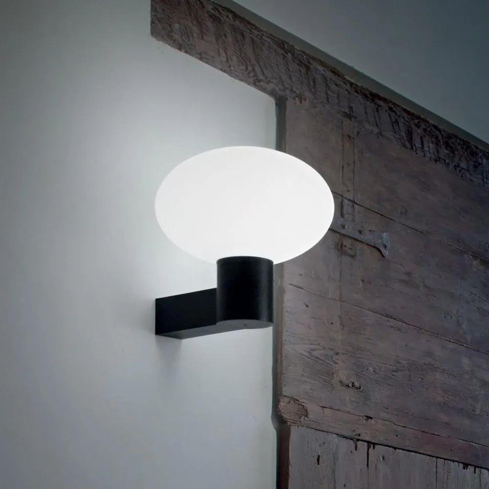 Ideal Lux - Lampă de perete pentru exterior CLIO 1xE27/42W/230V IP44 neagră
