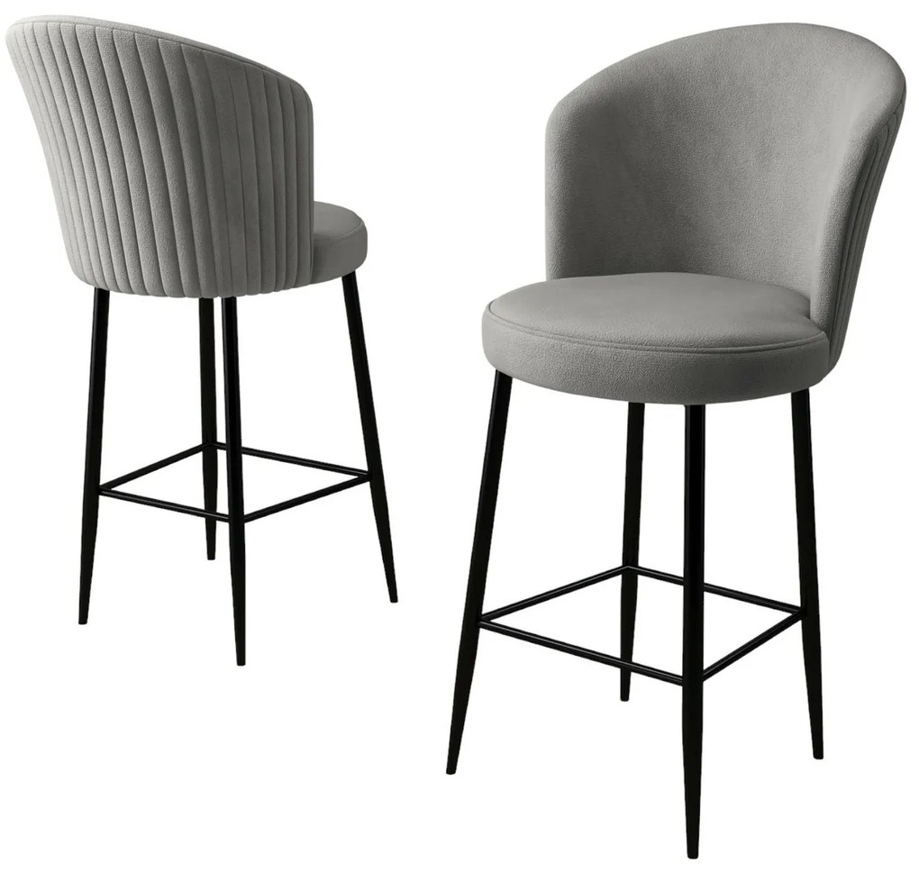 Set de scaune de bar Fora Grey, 6 buc.