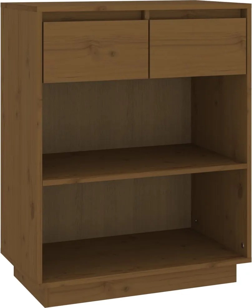 vidaXL Dulap consolă, maro miere, 60x34x75 cm, lemn masiv de pin