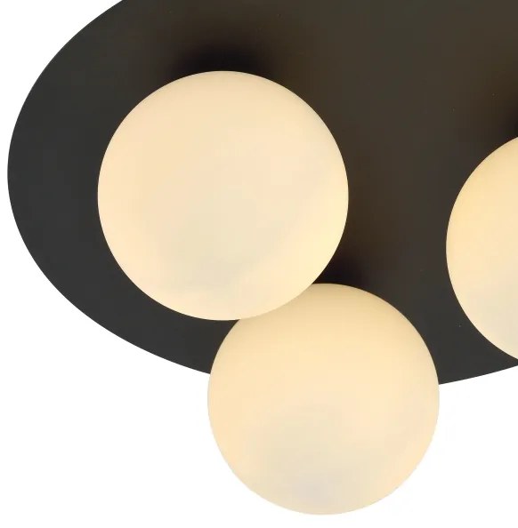 Plafonieră SOLAR 3xE14/10W/230V negru/alb