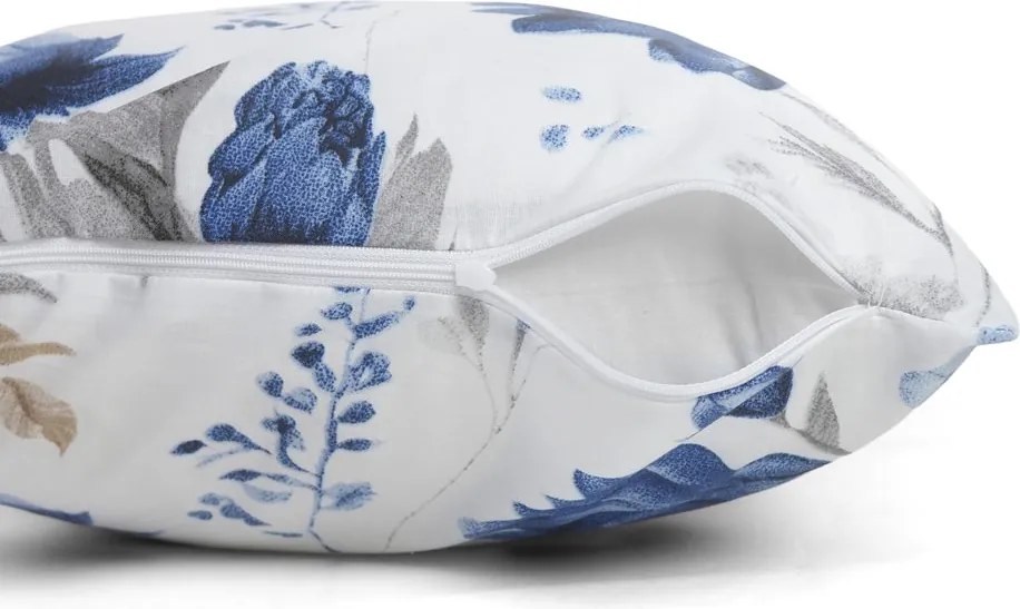 Lenjerie de pat din bumbac FLORI ALBASTRE