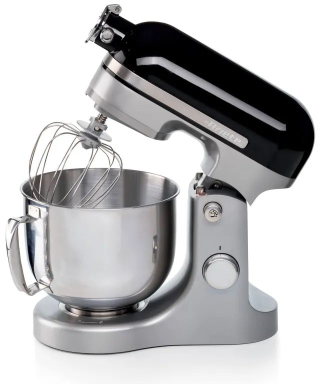 Mixer planetar Ariete MODERNA 1589/02, 3200W, 5.5 L, 11 viteze, Carcasa aluminiu, Accesorii, Negru/Inox