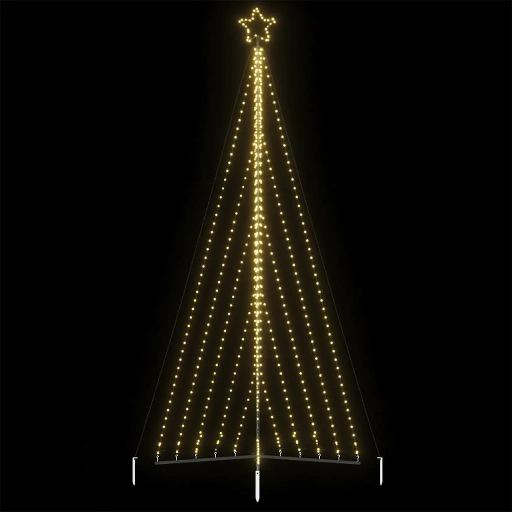 vidaXL Pom de Crăciun LED 570 LED-uri Alb Cald 399 cm