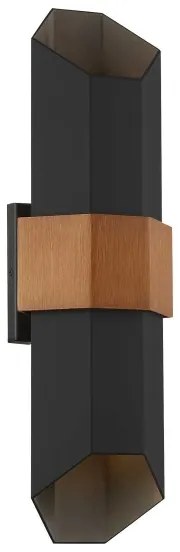 Corp LED de iluminat de exterior Quoizel QZ-CHASM-L-BKW CHASM 2xLED/9,5W/230V IP44