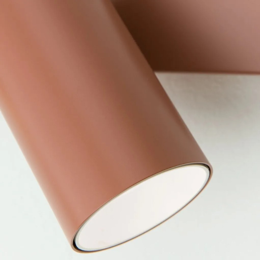 Plafoniera cu 5 spoturi directionabile stil minimalist PENN, rosu coral