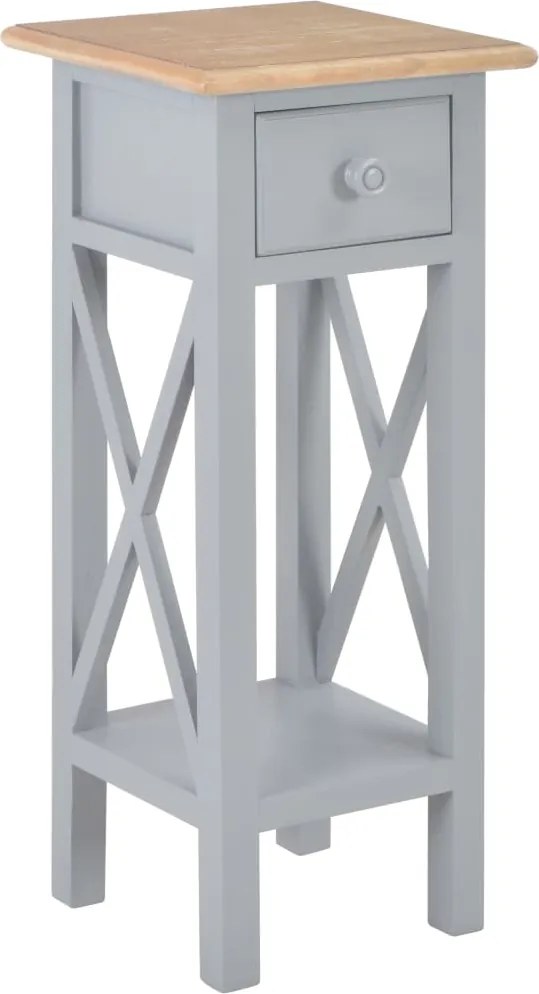 vidaXL Masă laterală, gri, 27 x 27 x 65,5 cm, lemn
