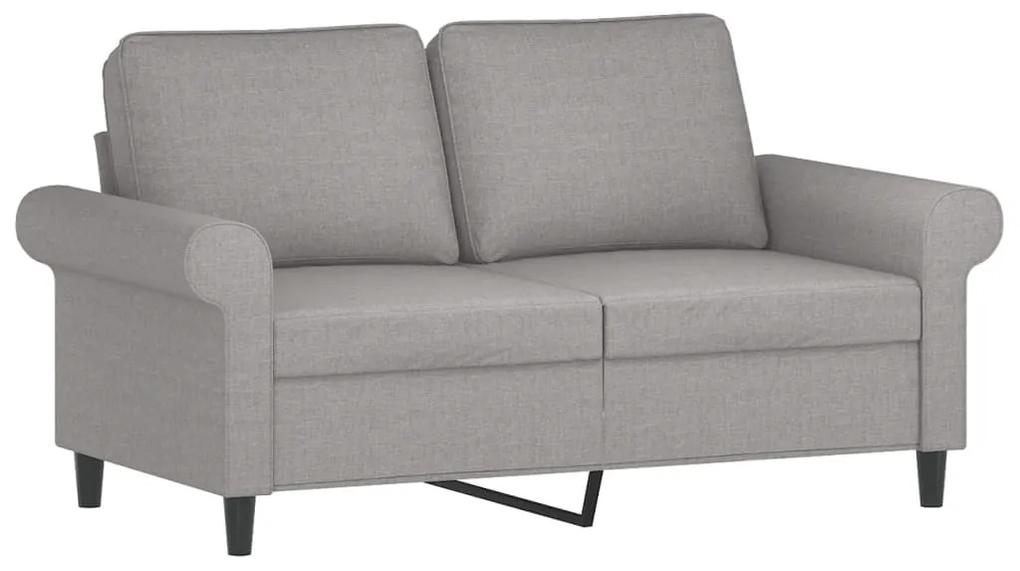 Canapea cu 2 locuri, gri deschis, 120 cm, material textil Gri deschis, 152 x 77 x 80 cm