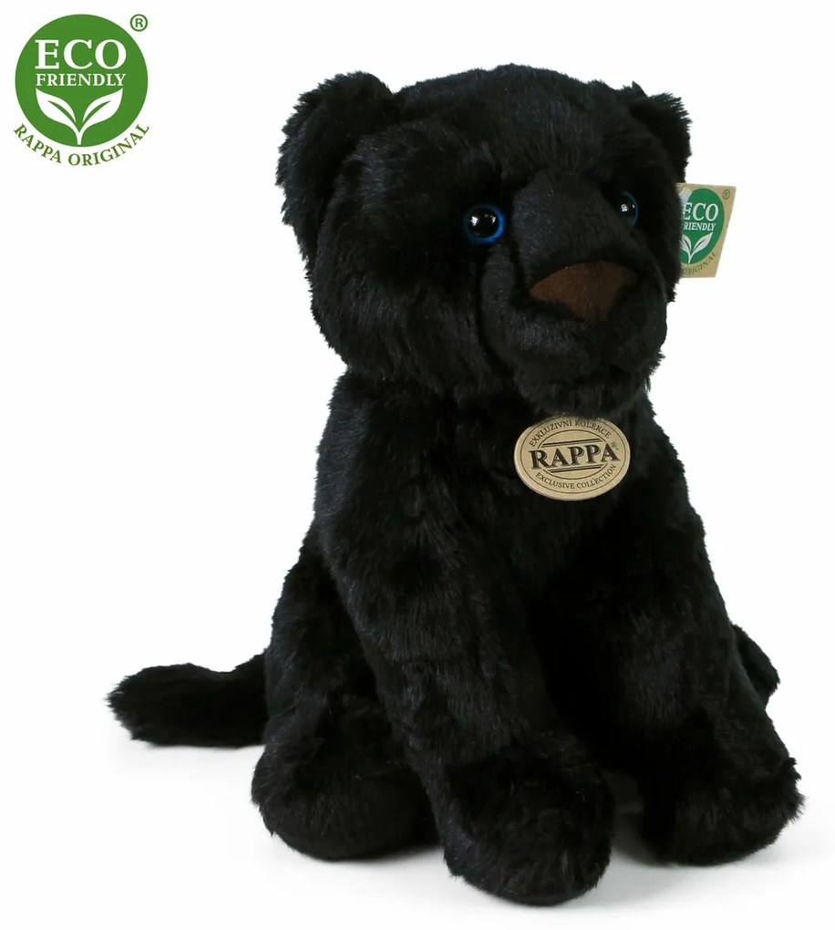 Plush negru leopard 30 cm ECO-FRIENDLY