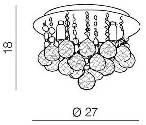Azzardo AZ1285 - Plafonieră de cristal BOLLA 3xG9/40W/230V
