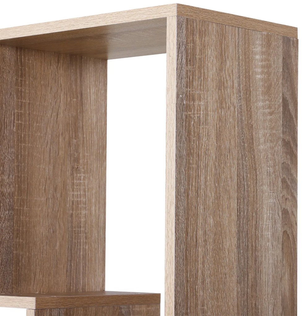 HomCom biblioteca moderna, 8 rafturi 70x24x178 cm, maro | AOSOM RO