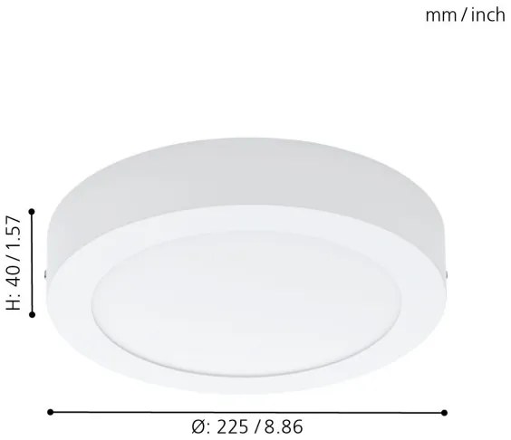 Eglo 94075 - Plafonieră LED FUEVA 1 x LED, 16,47 W, 230 V
