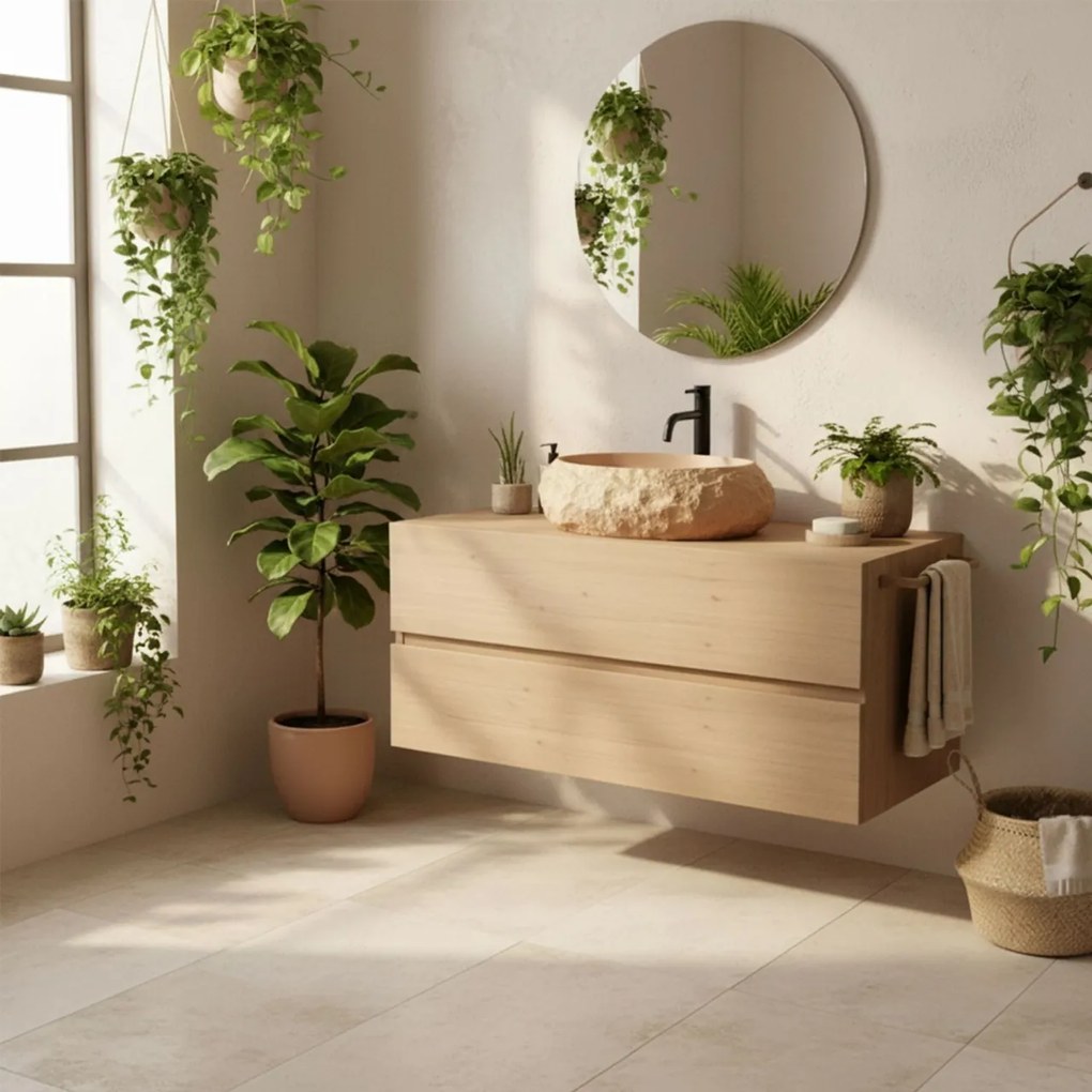 Lavoar pe blat Mika Light Terracotta