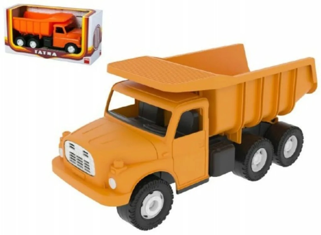Mașina Tatra 148 plastic 30cm portocale basculant într-o cutie