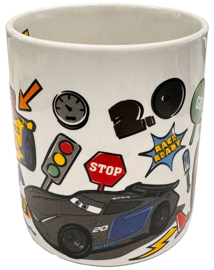 Disney Mașini Stickers cană de porțelan 235 ml (8 oz) în cutie cadou