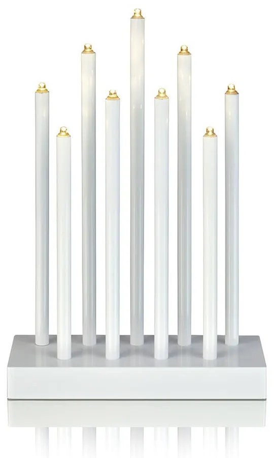 Sfeșnic cu becuri luminos cu LED Markslöjd Viik, înălțime 27 cm, alb