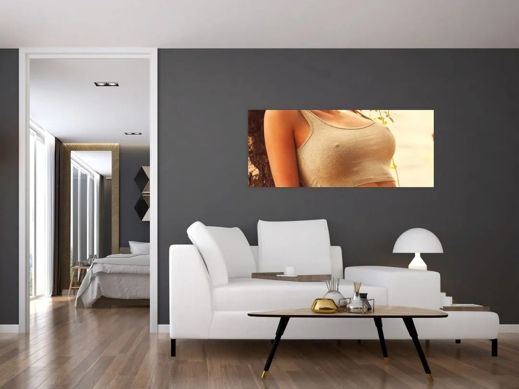 Tablou - Femeia lângă pom (120x50 cm)