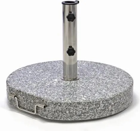 Suport parasolar (rotund) - granit / oțel inoxidabil, 40 kg