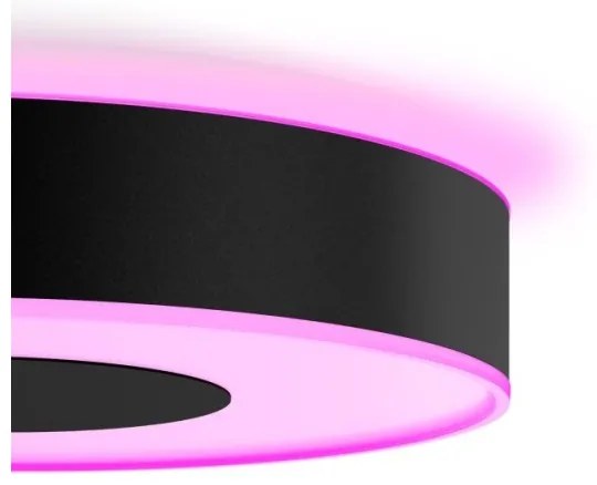 Plafonieră LED Philips Hue RGB, reglabilă, 52,5 W, 230 V, diam. 425 mm, neagră