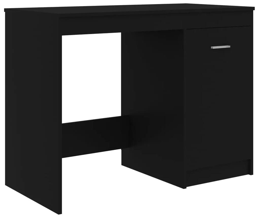 801797 vidaXL Birou, negru, 100x50x76 cm, lemn prelucrat