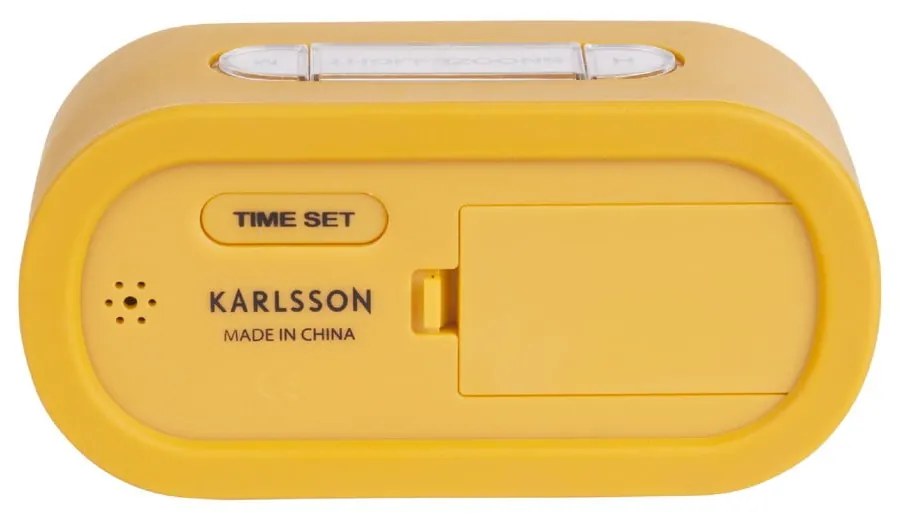 Ceas cauciucat cu alarmă Karlsson Gummy, galben