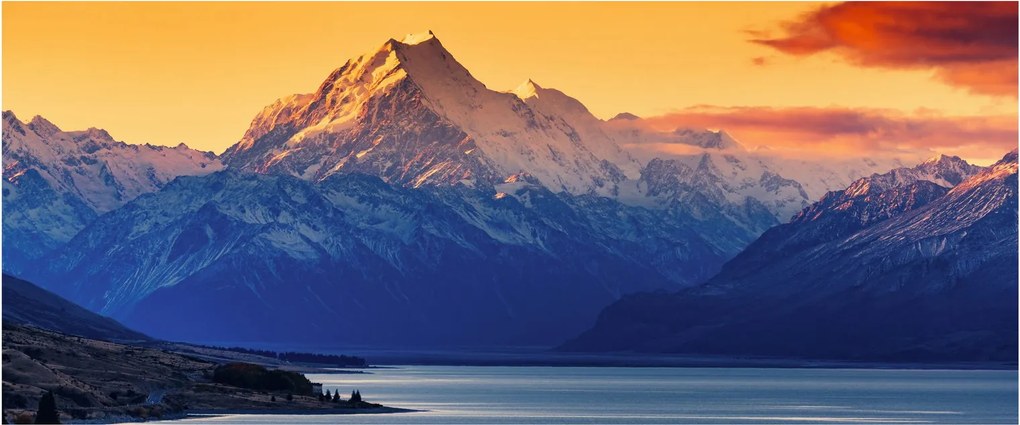 Tablou - Lacul Pukaki (120x50 cm)