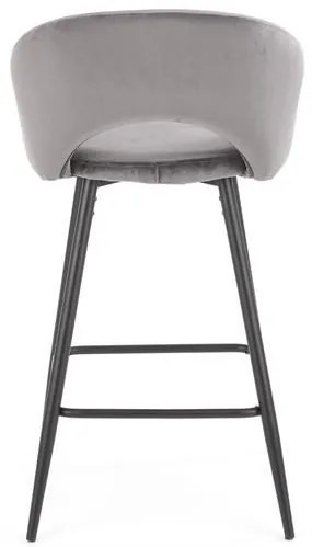 Scaun de bar H96 velvet gri