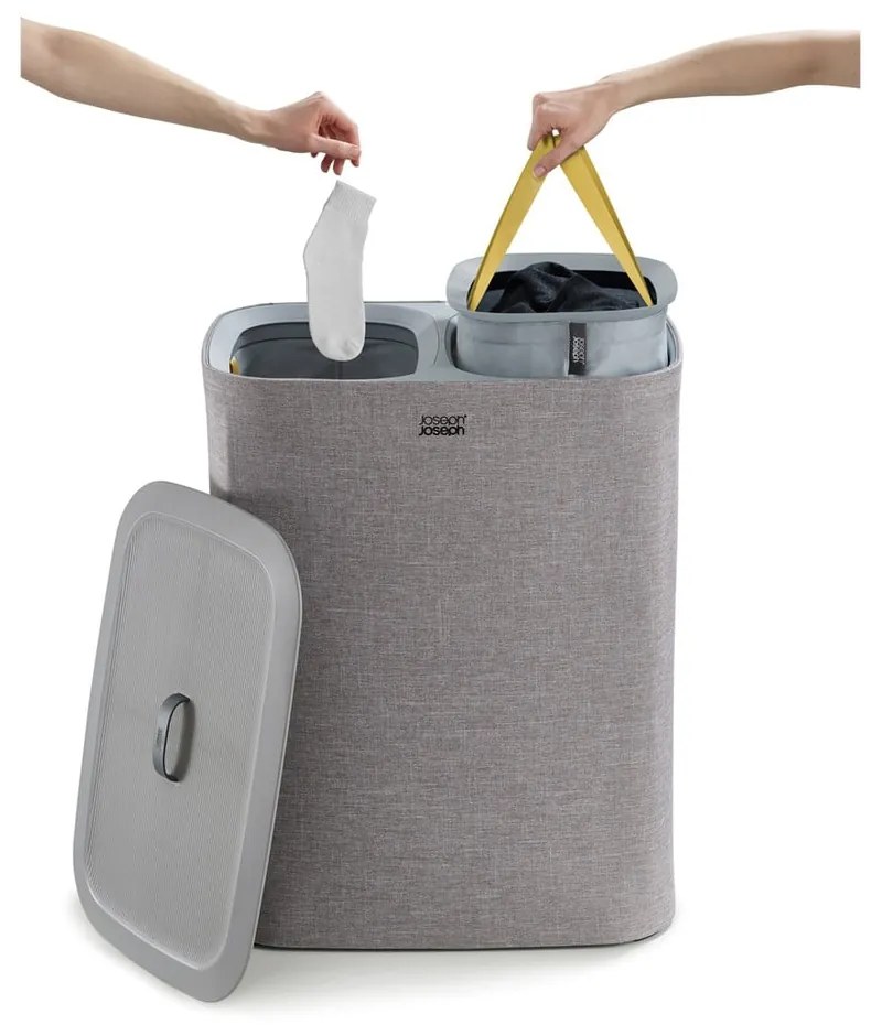 Coș de rufe gri 45 l + 45 l Tota - Joseph Joseph