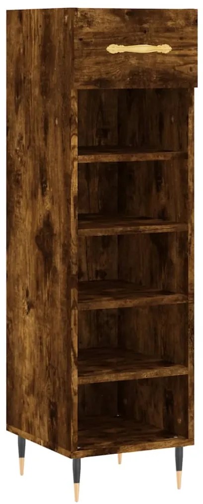 829657 vidaXL Pantofar, stejar afumat, 30x35x105 cm, lemn compozit