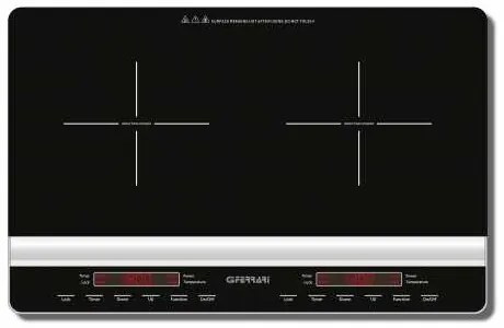 Plita cu inductie dubla G3Ferrari Dinamiko Duo, 1800+1300W, afisaj digital