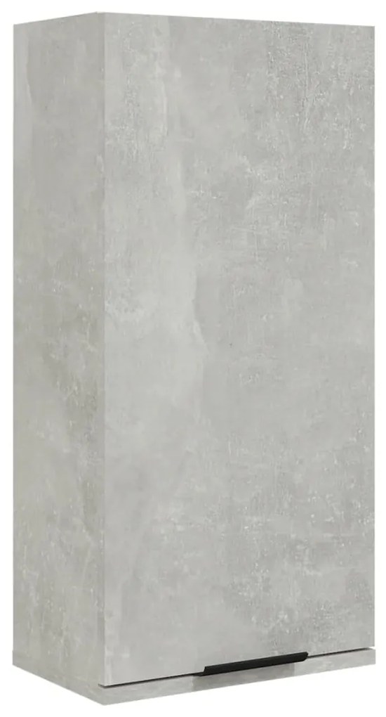 811299 vidaXL Dulap de baie montat pe perete, gri beton, 32x20x67 cm